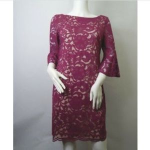 Vince Camuto  Dress Lace Bell Sleeves Size 8